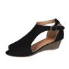 Wedge Sandals for Women Dressy Summer,Women Open Toe Sandal Hollow Out Gladiator Sandals High Top Ankle Zipper Low Heels Sandals Dressy Wedding Party Shoes Platform Sandals view 2