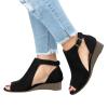 Wedge Sandals for Women Dressy Summer,Women Open Toe Sandal Hollow Out Gladiator Sandals High Top Ankle Zipper Low Heels Sandals Dressy Wedding Party Shoes Platform Sandals view 3