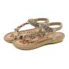 Gladiator Sandals for Women,Women's Comfortable Walking Sandals with Arch Support Elastic Ankle Strap Flats Sandals Outdoor Athletic Hiking Sandals Casual Summer Slip on Bohemian Beaded Dress Shoes view 1