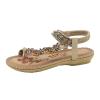 Gladiator Sandals for Women,Women's Comfortable Walking Sandals with Arch Support Elastic Ankle Strap Flats Sandals Outdoor Athletic Hiking Sandals Casual Summer Slip on Bohemian Beaded Dress Shoes view 2