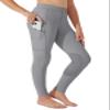 Willit Girls Horse Riding Pants Tights Kids Equestrian Breeches Knee-Patch Youth Schooling Tights Zipper Pockets Stone Gray XS view 1