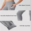 Willit Girls Horse Riding Pants Tights Kids Equestrian Breeches Knee-Patch Youth Schooling Tights Zipper Pockets Stone Gray XS view 4