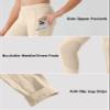 Willit Girls Horse Riding Pants Tights Kids Equestrian Breeches Knee-Patch Youth Schooling Tights Zipper Pockets Light Khaki L view 4