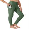 Willit Girls Horse Riding Pants Tights Kids Equestrian Breeches Knee-Patch Youth Schooling Tights Zipper Pockets Army Green L view 1