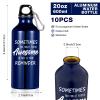 12 Pack Multicolor Aluminum Water Bottle Sometimes You Forget You're Awesome Lightweight Reusable Bike Backpacking Water Bottles Bulk with Buckle and Twist Cap Gift for Christmas Travel Sport(20 Oz) view 2