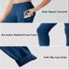 Willit Girls Horse Riding Pants Tights Kids Equestrian Breeches Knee-Patch Youth Schooling Tights Zipper Pockets Peacock Blue S view 4