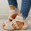Gladiator Sandals for Women Arch Support,Bohemian Rhinestone Sandals for Women,Ankle High Open Toe Sandals for Women Dressy Summer Slip On Hollow Back Zipper Comfortable Casual Walking Sandals view 1