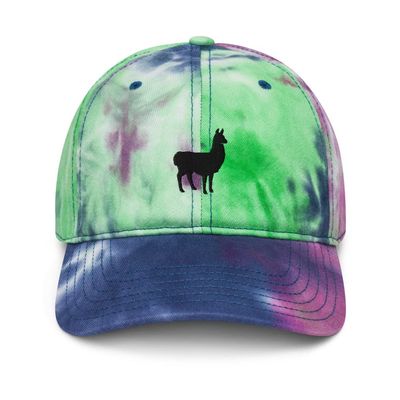 Alpaca hat, Embroidered tie dye hat, Alpaca Gifts, Farm Animals hat, Birthday