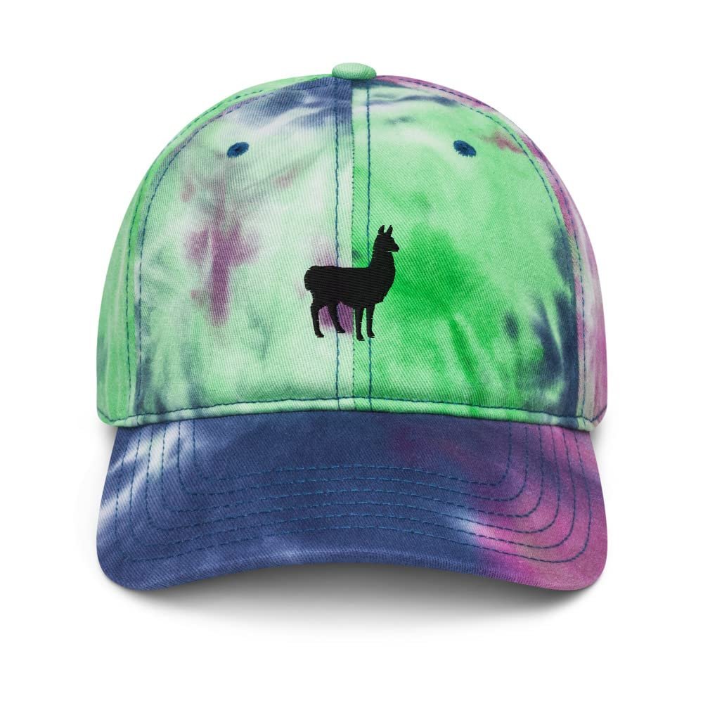 Alpaca hat, Embroidered tie dye hat, Alpaca Gifts, Farm Animals hat, Birthday