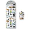 Datura home Kids Sleeping Bag for Boys Girls,Dinosaur Race Print-Lightweight Warm Portable Outdoor Indoor-Waterproof Cold Weather Resistant Sleeping Bag for Camping Hiking(Dinosaur Race) view 1