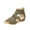 Gladiator Sandals for Women Arch Support,Bohemian Rhinestone Sandals for Women,Ankle High Open Toe Sandals for Women Dressy Summer Slip On Hollow Back Zipper Comfortable Casual Walking Sandals view 3