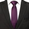 JEMYGINS Mens Purple Tie 7cm Silk Necktie for Business and Wedding (1) view 2
