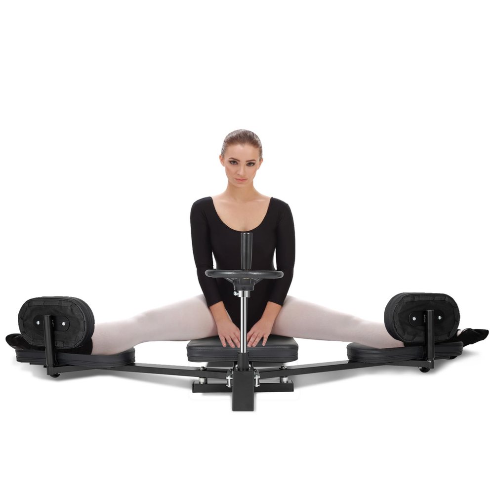 Hteedy 180 Degrees Leg Stretcher Stretching Machine Adjustable Heavy Duty Fitness Split Training Machine Home Yoga Training Workout Equipment Max Weight 220lbs