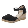 Wedge Sandals for Women,Womens Dressy Summer Wedge Sandals Espadrilles Closed Toe Slingback Bottom Strap Sandals Comfortable Casual Summer Platforms Breathable Travel Party Walking Shoes view 2