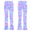 Loloda Kids Swim Leggings Rash Guard Swim Pants Tie Dye Sweat Pants for Girls Stretch Pants UV Sun Protection Purple Fish Scales 16 Years view 3