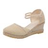 Wedge Sandals for Women,Womens Dressy Summer Wedge Sandals Espadrilles Closed Toe Slingback Bottom Strap Sandals Comfortable Casual Summer Platforms Breathable Travel Party Walking Shoes view 2