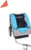 HACSYP Children Bicycle Trailer, Sporting Outdoor Cycling Kids' Bike Trailer, Load Capacity 30 kg, Grey and Blue, for Travel and Storage view 2