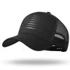 American Flag Trucker Hat - Snapback Hat, Baseball Cap for Men Women - Breathable Mesh Side, Adjustable Fit - for Casual Wear Black/Black view 1