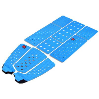 Abahub 9 Piece EVA Surfboard Deck Traction Pads with Kicker for Stomp Skimboards, Surf Boards, Funboard, Fish Board, Blue