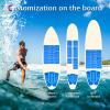Abahub 9 Piece EVA Surfboard Deck Traction Pads with Kicker for Stomp Skimboards, Surf Boards, Funboard, Fish Board, Blue view 3