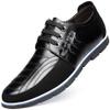 Men's Leather Shoes Loafers Casual Oxford Lace Up Business Classic Comfortable Driving Office Walking Moccasin British Fashion Black, 7.5 US view 1