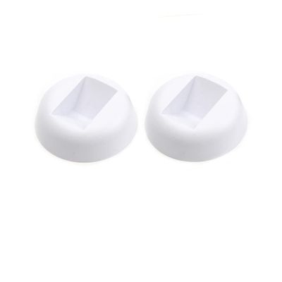 SAMEZA PE Film Jewelry Storage Box 3D Packaging Case Gemstone Free Stand Floating Frame Membrane Ring Earrings Necklace Display Holder,2 White Round Bases
