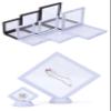 SAMEZA PE Film Jewelry Storage Box 3D Packaging Case Gemstone Free Stand Floating Frame Membrane Ring Earrings Necklace Display Holder,White 7x18cm view 4