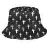 Christian Jesus Cross Bucket Hat Packable Wide Brim Hats Summer Travel Sun Cap Outdoor Jesus Fisherman Hat for Women Men view 1