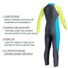 Kids Full Body Swimsuit One piece Long Sleeve Wetsuit Skin Sun Protection Sunsuit Swimwear for Boys S Size view 2