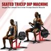 syedee Seated Dip Machine Plate Loaded- Tricep Dip Press Machine with Cable Bar for Biceps Chest Training, Hold up to 400LBS view 2