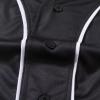 DHSPKN Mens Baseball Jersey Button Down Blank Plain Short Sleeve Shirts Hipster Hip Hop Active Team Sports Uniforms Black XXXXL view 4