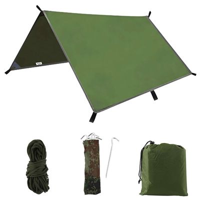 Tent Tarp Camping Tarp Waterproof Picnic Mat 300x300cm Multifunctional Tarp with Carrying Bag Camping Rain Tarp Shelter Car Shelter Hammock Rainfly Sailboat Shade Tarp for Outdoor Backpacking Hiking
