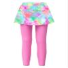 HULIJA Kids Girls Rash Guard Swim Legging Printed Skirts Pants Swimwear Bathing Suit Active Sports Trousers Pink 12 Years view 1
