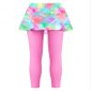 HULIJA Kids Girls Rash Guard Swim Legging Printed Skirts Pants Swimwear Bathing Suit Active Sports Trousers Pink 12 Years view 2