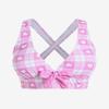 ROSE GAL Rosegal Plus Size Valentines Heart Bowknot Crisscross Padded Three Piece Tankini Swimsuit Light Pink view 3
