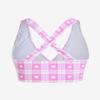 ROSE GAL Rosegal Plus Size Valentines Heart Bowknot Crisscross Padded Three Piece Tankini Swimsuit Light Pink view 4