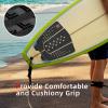 Abahub 3 Piece EVA Surfboard Deck Traction Pads with Kicker for Stomp Skimboards, Surf Boards, Funboard, Fish Board, Black view 2
