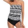 Tankini Swimsuits for Women Modest Floral Two Piece Bathing Suit Swimwear Tank Top Tummy Control Swimsuits with Short view 1
