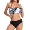 Tankini Swimsuits for Women Modest Floral Two Piece Bathing Suit Swimwear Tank Top Tummy Control Swimsuits with Short view 4