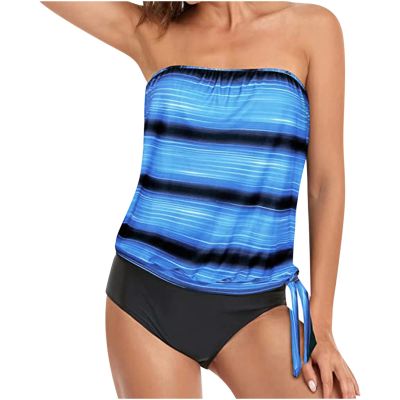 Tankini Swimsuits for Women Modest Floral Two Piece Bathing Suit Swimwear Tank Top Tummy Control Swimsuits with Short