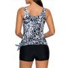 Tankini Swimsuits for Women Modest Floral Two Piece Bathing Suit Swimwear Tank Top Tummy Control Swimsuits with Short view 4