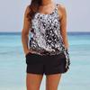 Tankini Swimsuits for Women Modest Floral Two Piece Bathing Suit Swimwear Tank Top Tummy Control Swimsuits with Short view 2