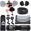 ATENTO 10 Pcs Barbell Pad Set, Hip Thrust Pad for Bench Press, Lunges, Workout, Leg Exercise, Squat Bar Pad (Black) view 1