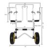 Ynredee Kayak Cart,Light and Practical Vertical Kayak Cart with Wheels,Width Adjustable Canoe Trolley Suitable for Kinds of Kayaks and Canoe view 2