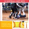 LEIFIDE 148 Pcs Softball Team Gifts Include Softball Water Bottle Makeup Bags Softball Bracelet Hair Ties Sticker Softball Accessories Softball Party Favors for Birthday Supplies view 4