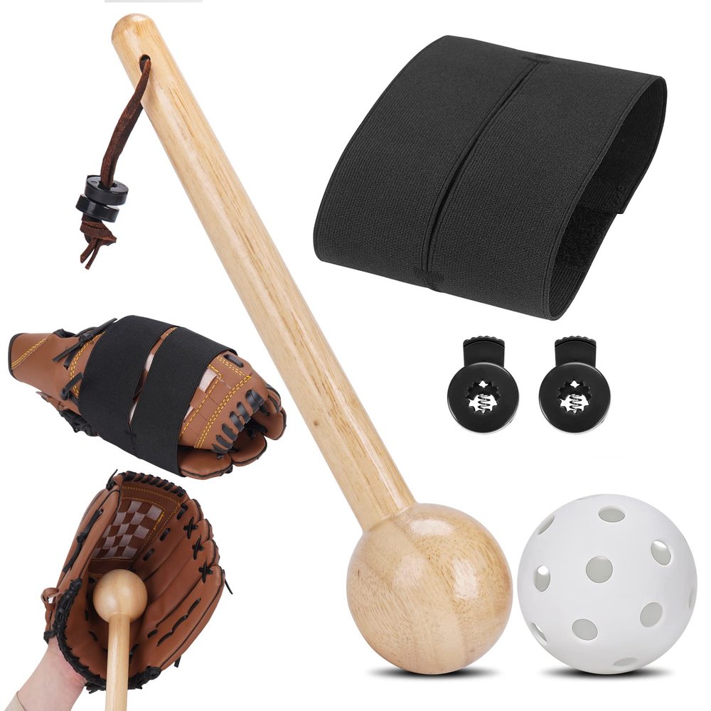Roliwils Baseball Glove Break in Kit with Glove Mallet, Quick Shaping Without Damage | for Baseball & Softball Gloves | Training Essential