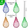 Outus 4 Pcs Kids Soccer Ball Trainer Soccer Juggle Kick Trainer Solo Handle Throw Adjustable Locked Net Bungee Elastic Soccer Ball Net Kicker for Youth Adults Training Equipment, 4 Color Size 3 4 5 view 4