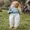 Cigit Concept Girls' Just Breathe Printed T-Shirt and Muslin Trousers 100% Cotton Set - Green (2-8 Years) - Flexible and Comfortable (6-7 Years) view 2