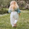 Cigit Concept Girls' Just Breathe Printed T-Shirt and Muslin Trousers 100% Cotton Set - Green (2-8 Years) - Flexible and Comfortable (6-7 Years) view 3