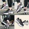 LDRFSE Roller Skate Shoes for Men Women 2-in-1 Double-Row Deform Wheel Roller Skates Sneakers Shoes with Wheels Indoor Outdoor Skates Shoes for Youth Boys and Girls view 4